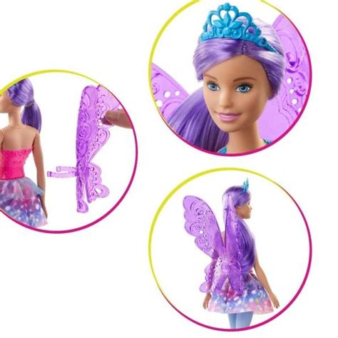 Jual Barbie Dreamtopia Fairy Doll Purple Hair With Wings And Tiara
