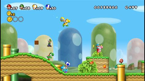 New Super Mario Bros Wii 4 Player Netplay 60fps Youtube