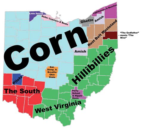 Judgmental Map Of Ohio Oc 2000x1838 Mapporn