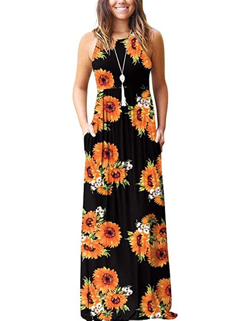Sexy Dance Hawaiian Holiday Dresses For Women Floral Print Long Maxi