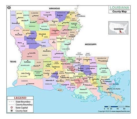 Louisiana Map With Cities And Parishes