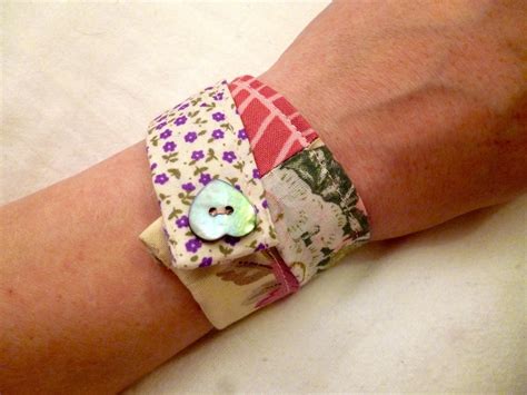 Patchwork Fabric Frienship Bracelet · How To Make A Fabric Cuff