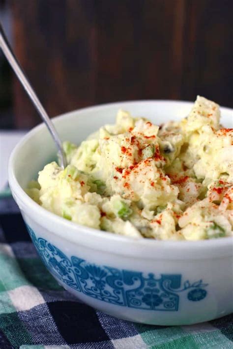 Instead of mixing the vinegar with the mayo dressing, i like to add the vinegar mixture to the potatoes while they are still warm and let it chill 20 minutes to enhance the zing. The Best Classic Vegan Potato Salad. - Kwilane
