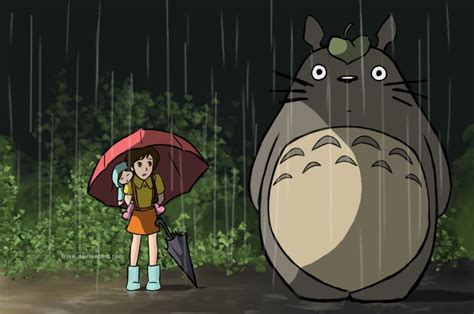 Totoro And His Leaf By Irise On Deviantart