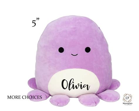 Squishmallow Violet Octopus 5 Inch Personalized Stuffed Etsy