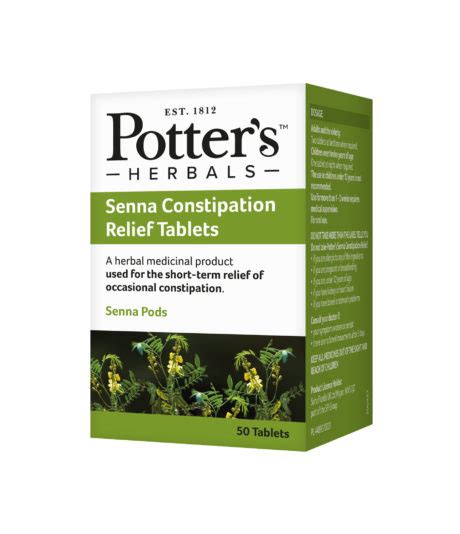 Potter’s Senna Constipation Relief Tablets British Herbal Medicine Association