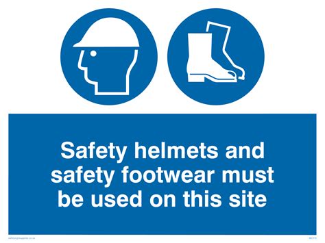 Safety Boots Hard Hat On Site From Safety Sign Supplies