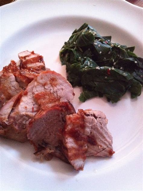 Which is a winning combination in my book. taylor made: Asian brined pork loin with a hoisin glaze & sesame greens