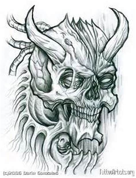 Demon Evil Skull Tattoos Best Tattoo Ideas