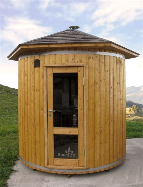 Spacious Upright Wooden Garden Sauna For 6 ↑9ft Wood Burning Heater