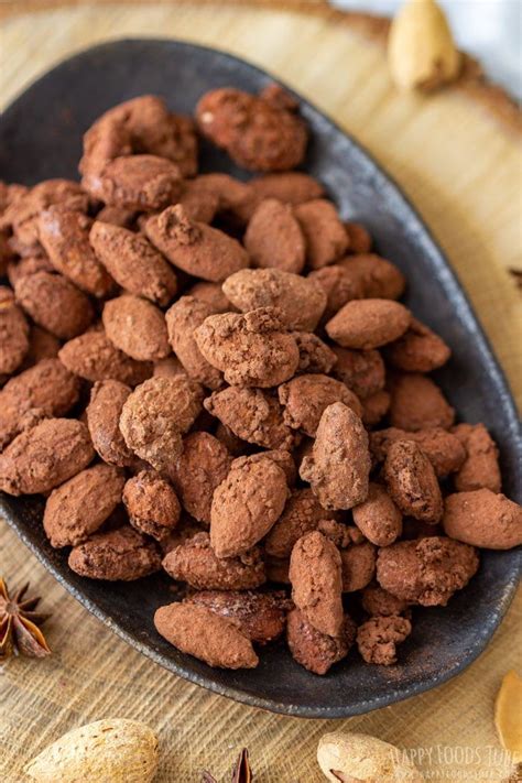 Homemade Cocoa Dusted Roasted Almonds Almond Recipes Roasted Almonds