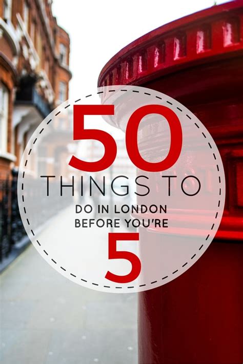 50 Things To Do In London Before Youre 5 Not Another Mummy Blog