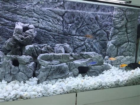 Aquarium Background For Juwel Aquarium Trigon 190 3d Grey Thin Rock