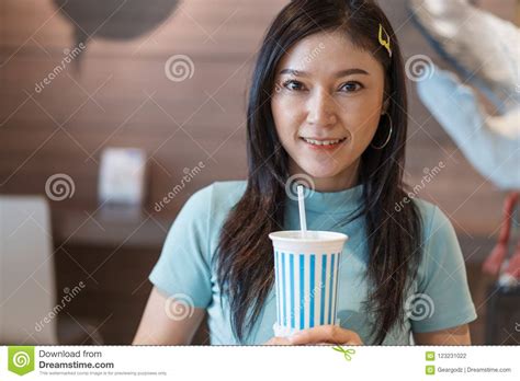 Woman Are Drinking Water Stock Photo Image Of Fresh