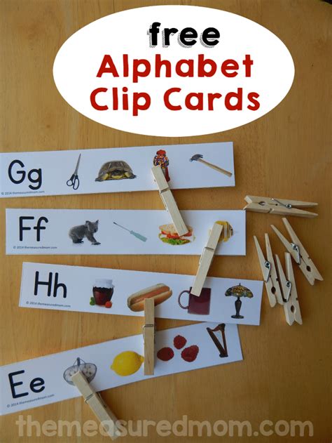 Alphabet Clip Cards The Measured Mom