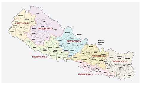 Nepal District Map With Province