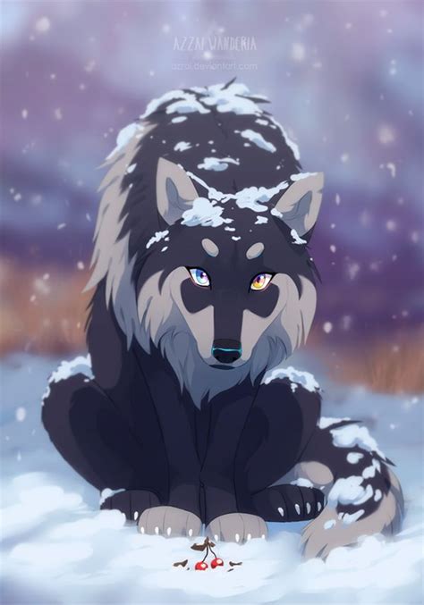 Check spelling or type a new query. wolf's gift by azzai on DeviantArt | Anime wolf drawing, Animal drawings, Anime wolf