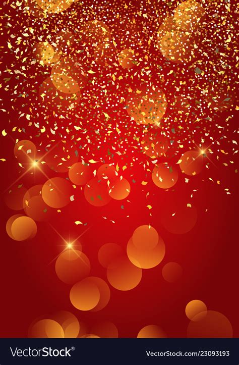 Festive Gold Confetti Background Royalty Free Vector Image