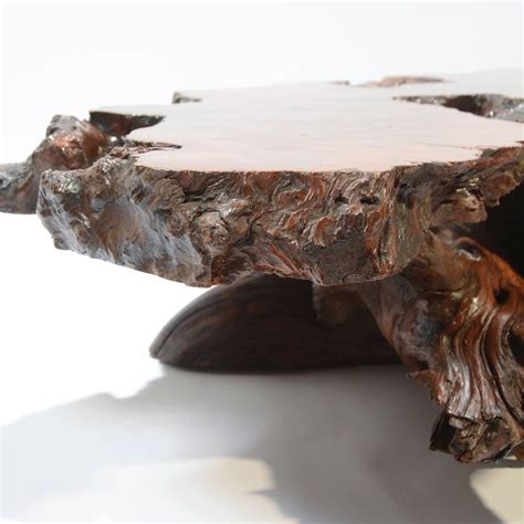 Bring warmth to your space with this modern waterfall coffee table featuring a burl wood finish. Nakashima Style Natural Burl Wood Stump Coffee Table For ...