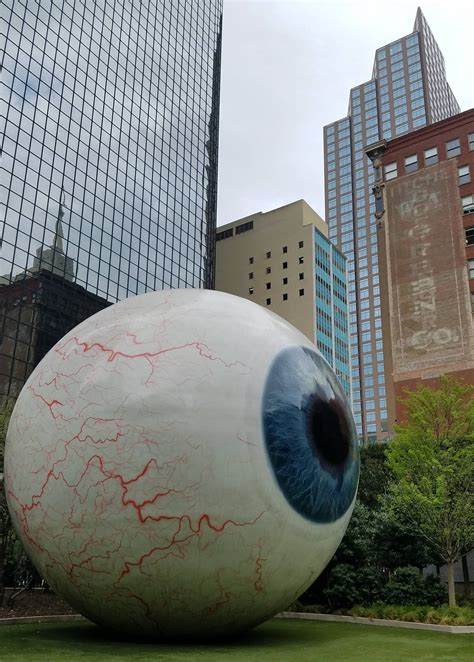 Giant Eyeball Sculpture Downtown Dallas