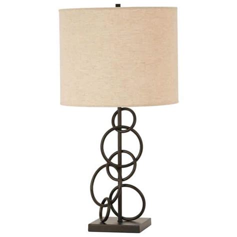 Open Geometric Design Table Lamp With Round Shade Overstock 10187292