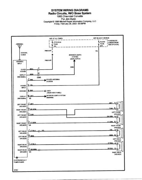 C5 Corvette Radio Wiring Diagram