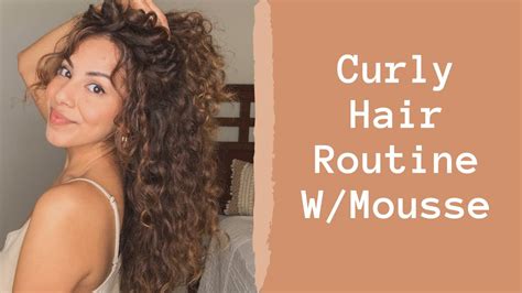 Curly Hair Routine Using Mousse How I Get Big And Voluminous Curls 2c3a Curls Youtube