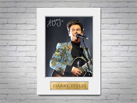 Harry Styles Signed A4 Autograph Photo Display Mount T Etsy