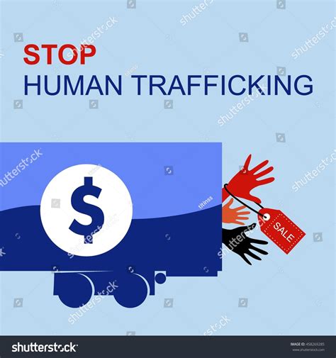 Anti Human Trafficking Campaign Vector Template Stock Vector Royalty