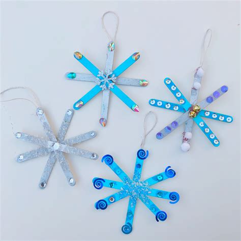 Sparkly Snowflakes Winter Crafts For Kids Crafts For Kids Easy