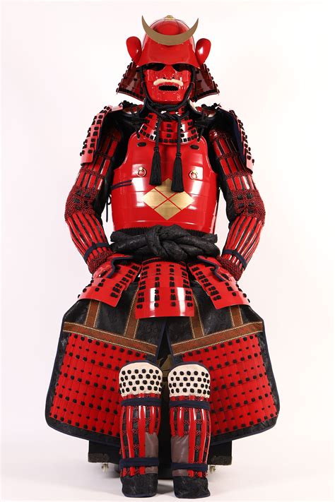 Handmade Takeda Clan Japanese Samurai Armor With Red Suji Helmet Life