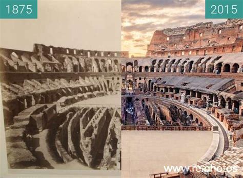 Before And After Colosseum 1875 And 2015