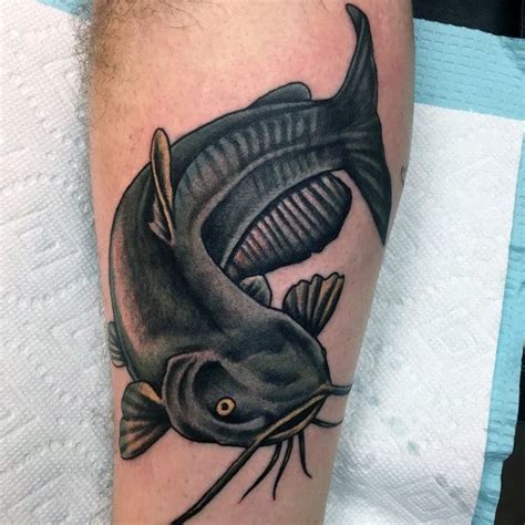 catfish tattoo designs  men aquatic ink ideas