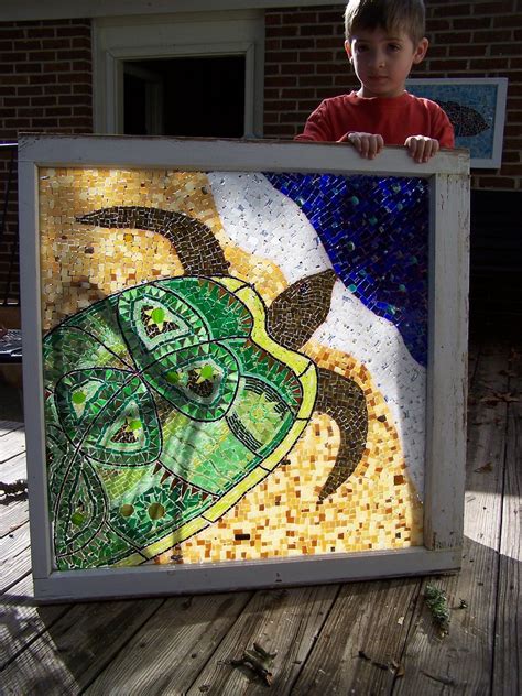 Mosaic Sea Turtle Window Pre Grout Rachel Jones Flickr