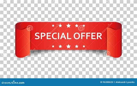 Special Offer Ribbon Vector Icon Discount Sale Sticker Label O Stock