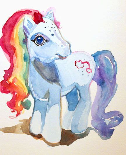 My Little Pony Watercolor Painting Rainbow Dashy By Lunastream 1500