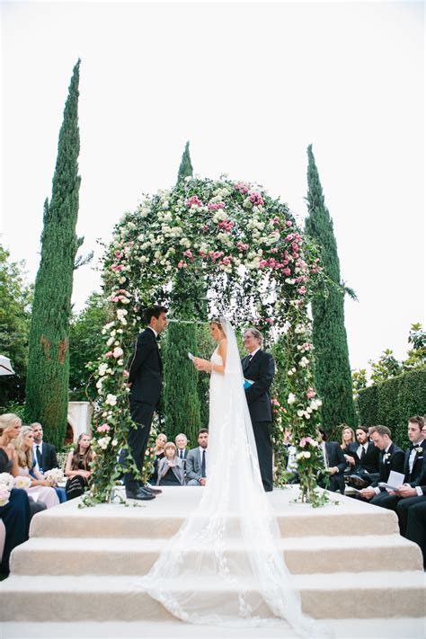 Romantic Elegance At Bel Air Private Estate Wedding Aisle California