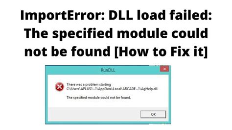 Importerror Dll Load Failed How To Fix It Computer Tricks And Tips