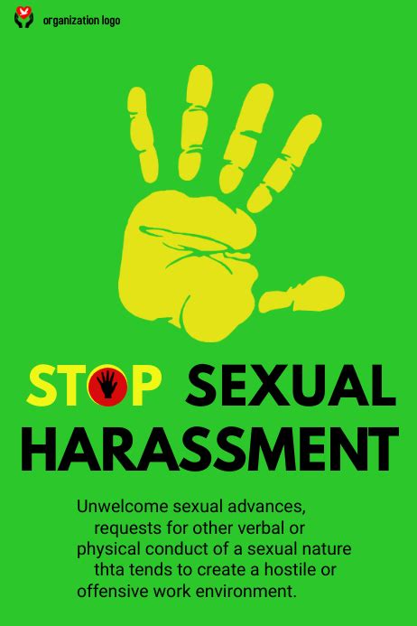 sexual harassment template postermywall
