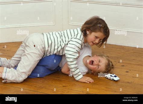 Children Fighting Stock Photo Alamy