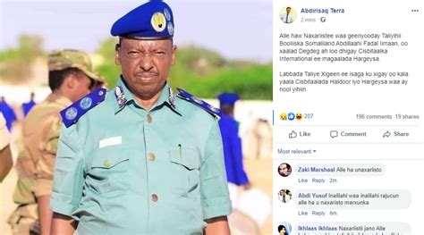 Somaliland region head of police dead and his deputy hospitalized due ...