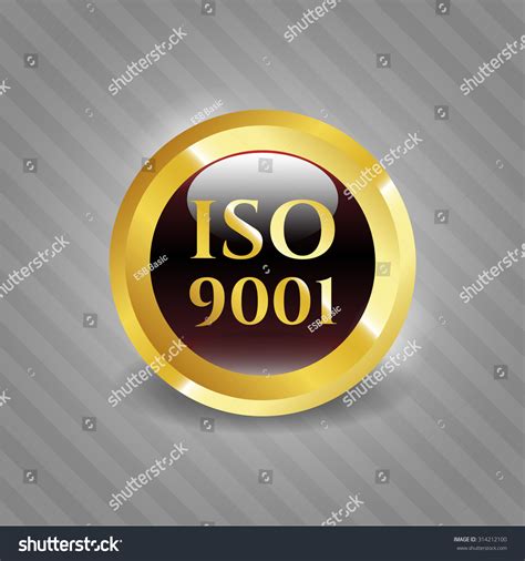 Iso 9001 Shiny Badge Stock Vector Royalty Free 314212100 Shutterstock