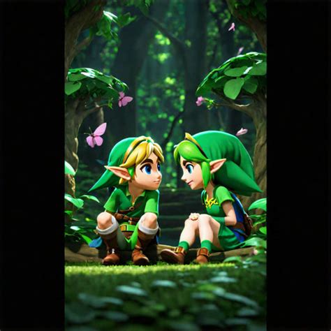 Link And Saria Chibi 3d By Asymphonyohhorror On Deviantart