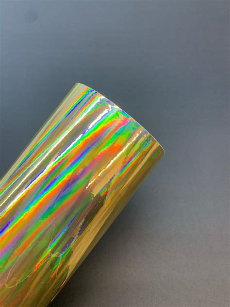 Glossy Rainbow Gold Holographic Adhesive Vinyl Works With Etsy