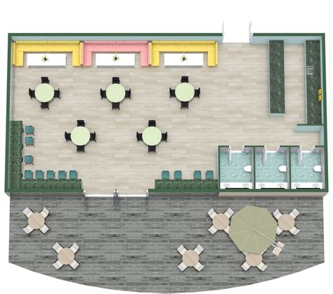 Playful Coffee Shop Layout With Outdoor Seating
