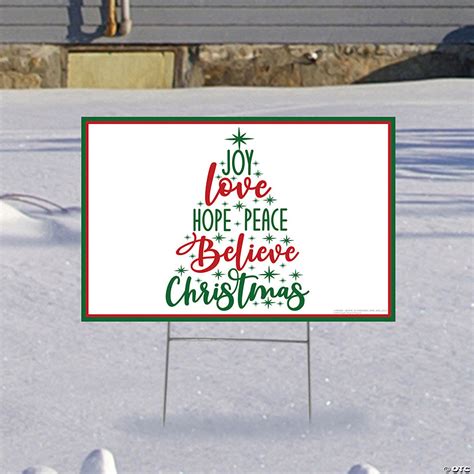 Believe In Christmas Yard Sign Oriental Trading