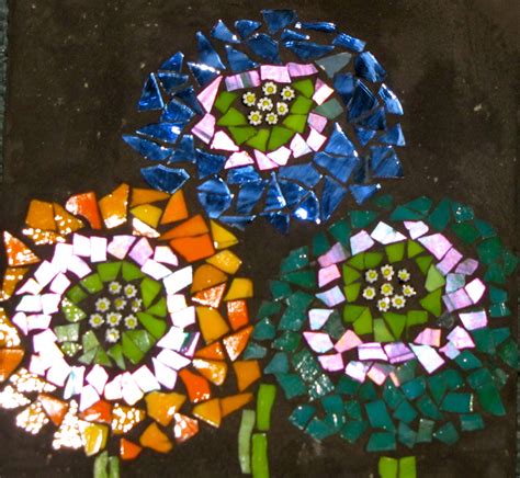 Mosaic Art By Kat Gottke Mosaic Flowers Floral Pattern Mosaic Stained Glass Mosaic Tile
