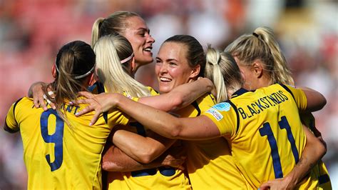 sweden 5 0 portugal kosovare asllani stars as sweden top women s euros group c at leigh sports