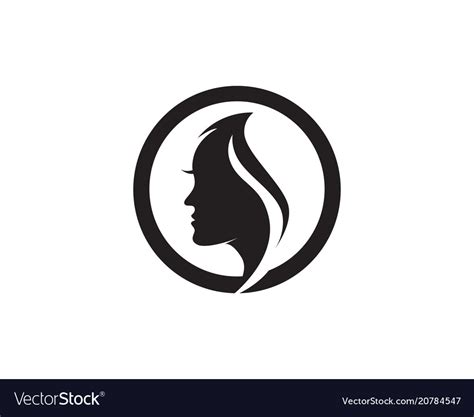 Hair Woman And Face Logo And Symbols Royalty Free Vector