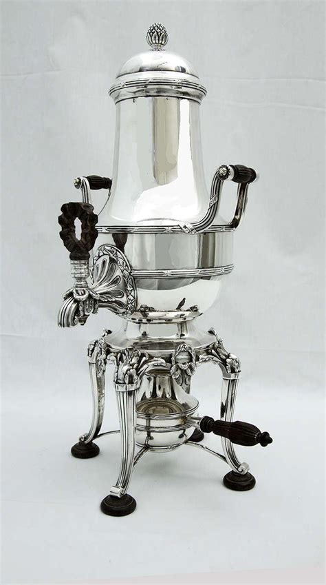 Puiforcat Rare Sterling Silver Kettle On Stand France Circa 1900